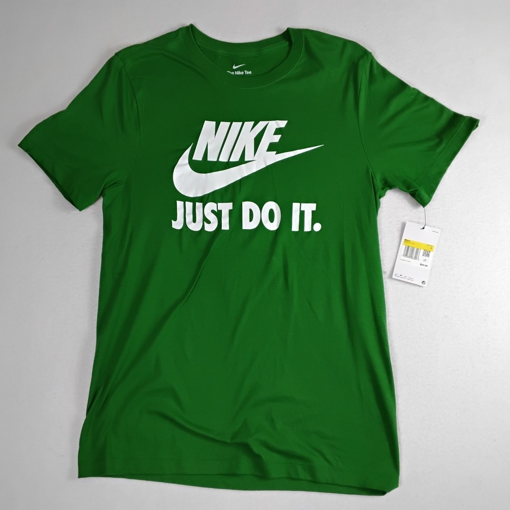 Nike The Nike Tee Mens Small Green Just Do It Swoosh Graphic T-Shirt DR0512-374